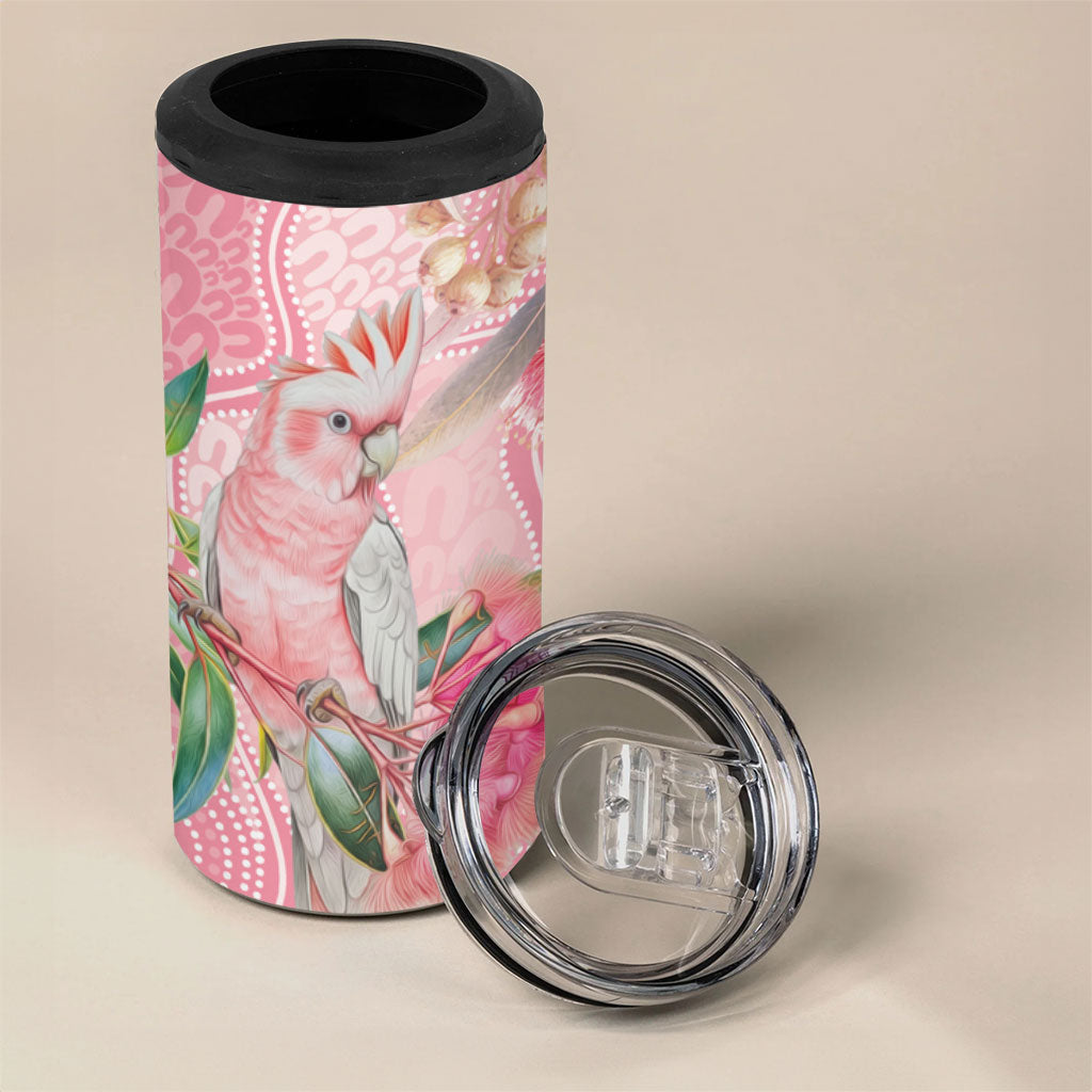 Personalized Pink Galah Fight for Hope and Healing 4 in 1 Can Cooler Tumbler Australia’s Breast Cancer Support