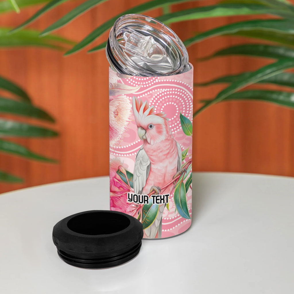 Personalized Pink Galah Fight for Hope and Healing 4 in 1 Can Cooler Tumbler Australia’s Breast Cancer Support