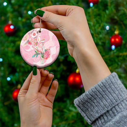 Personalized Pink Galah Fight for Hope and Healing Ceramic Ornament Australia’s Breast Cancer Support