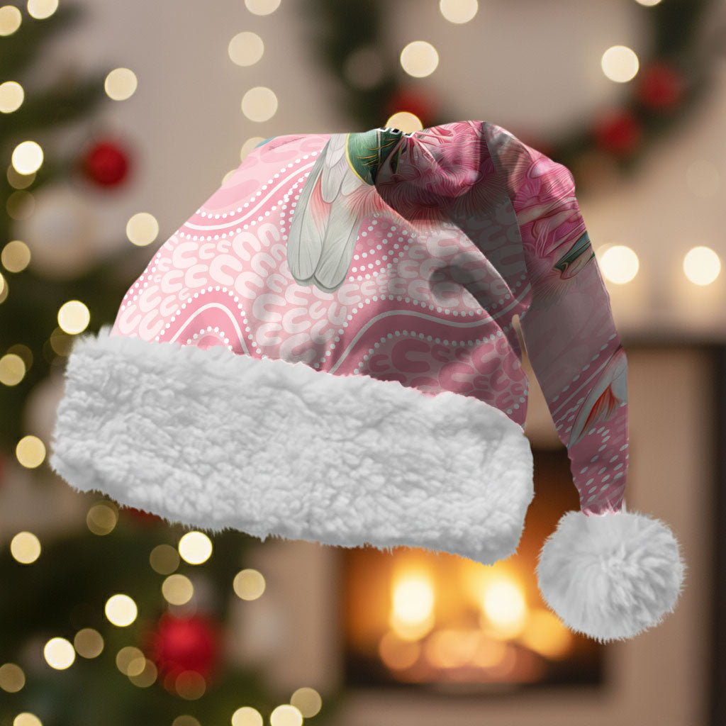 Personalized Pink Galah Fight for Hope and Healing Christmas Santa Hat Australia’s Breast Cancer Support