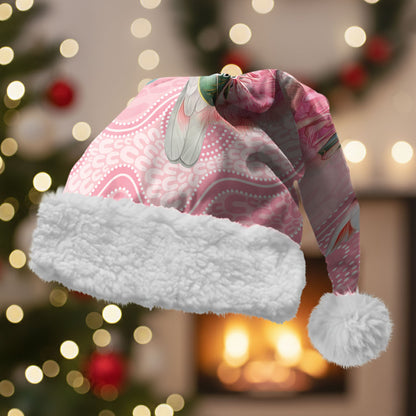 Personalized Pink Galah Fight for Hope and Healing Christmas Santa Hat Australia’s Breast Cancer Support