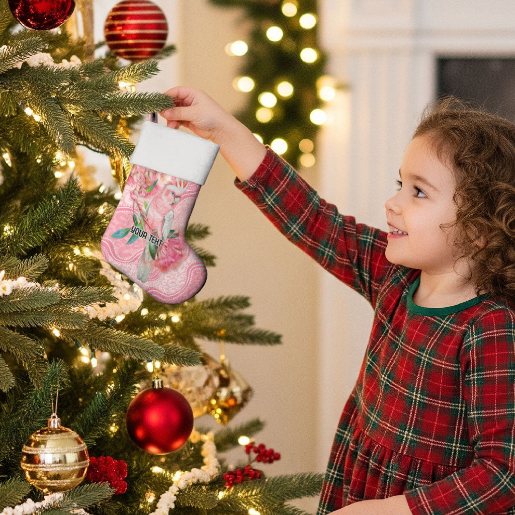 Personalized Pink Galah Fight for Hope and Healing Christmas Stocking Australia’s Breast Cancer Support