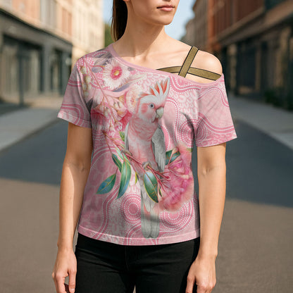 Personalized Pink Galah Fight for Hope and Healing Cross Shoulder Shirt Australia’s Breast Cancer Support