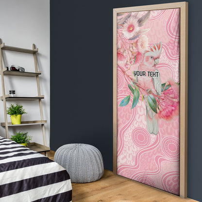 Personalized Pink Galah Fight for Hope and Healing Door Cover Australia’s Breast Cancer Support