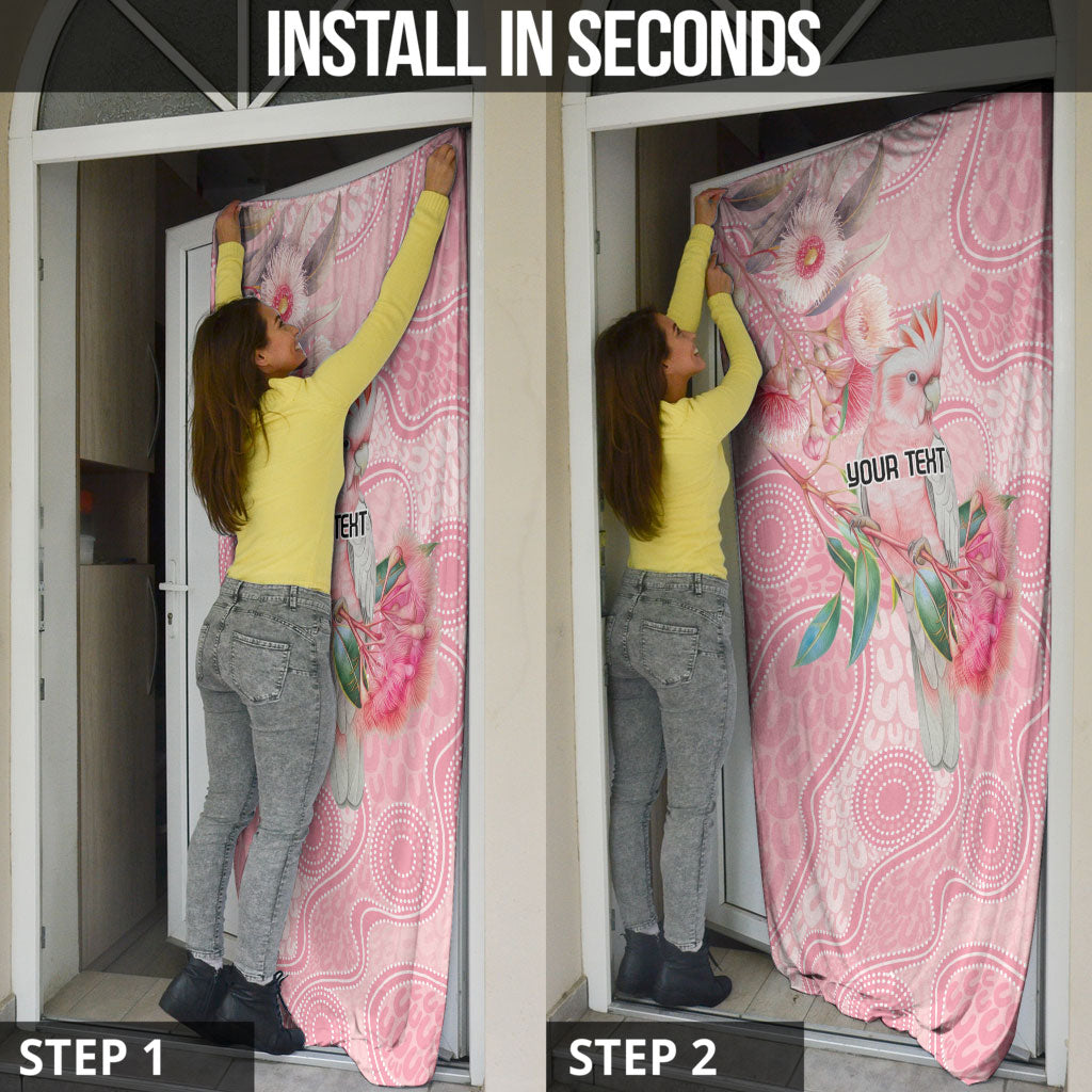 Personalized Pink Galah Fight for Hope and Healing Door Cover Australia’s Breast Cancer Support