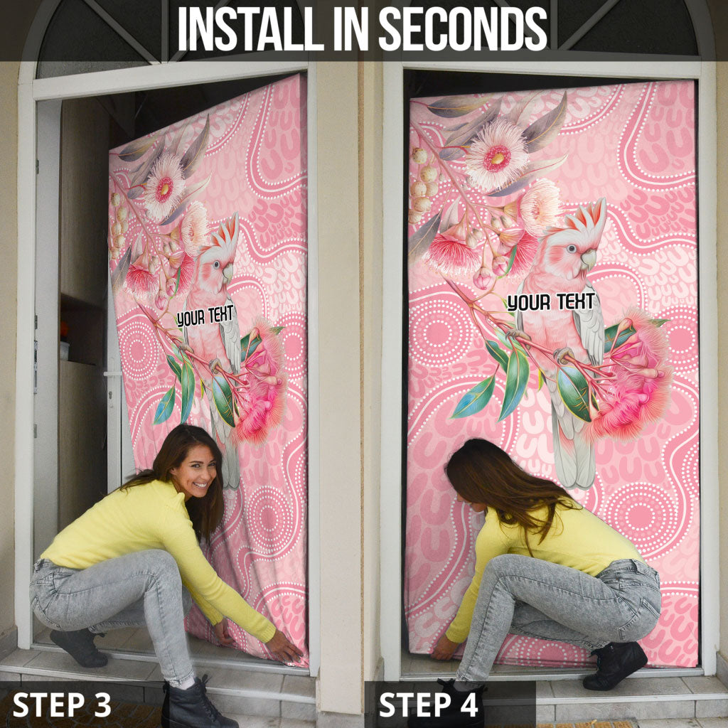 Personalized Pink Galah Fight for Hope and Healing Door Cover Australia’s Breast Cancer Support