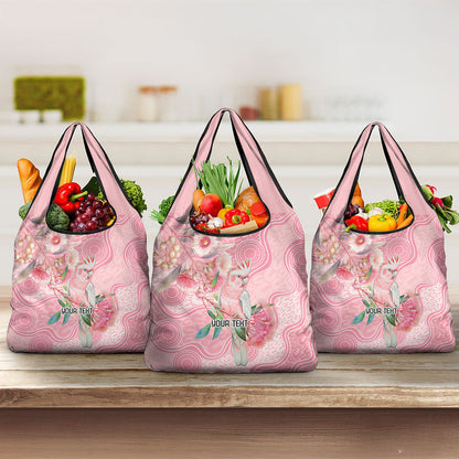 Personalized Pink Galah Fight for Hope and Healing Grocery Bag Australia’s Breast Cancer Support