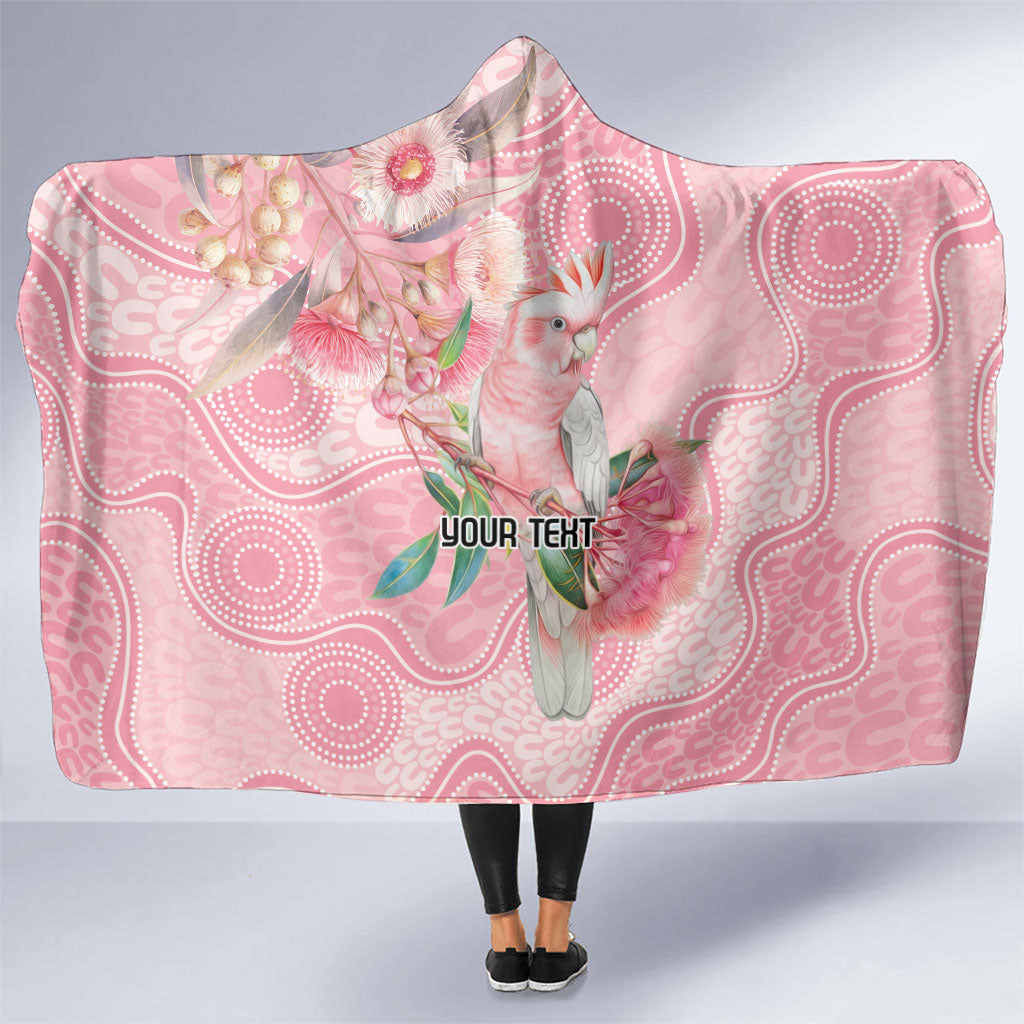 Personalized Pink Galah Fight for Hope and Healing Hooded Blanket Australia’s Breast Cancer Support