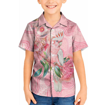 Personalized Pink Galah Fight for Hope and Healing Kid Hawaiian Shirt Australia’s Breast Cancer Support