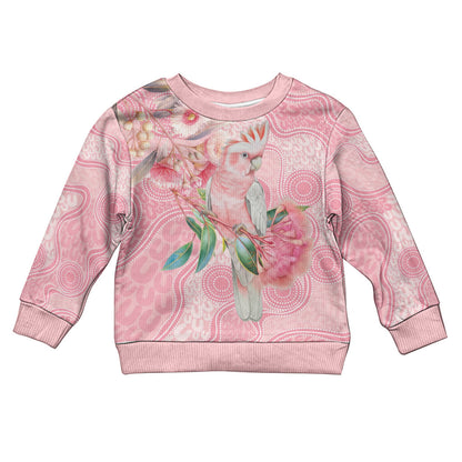 Personalized Pink Galah Fight for Hope and Healing Kid Ugly Christmas Sweater Australia’s Breast Cancer Support