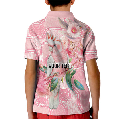 Personalized Pink Galah Fight for Hope and Healing Kid Polo Shirt Australia’s Breast Cancer Support