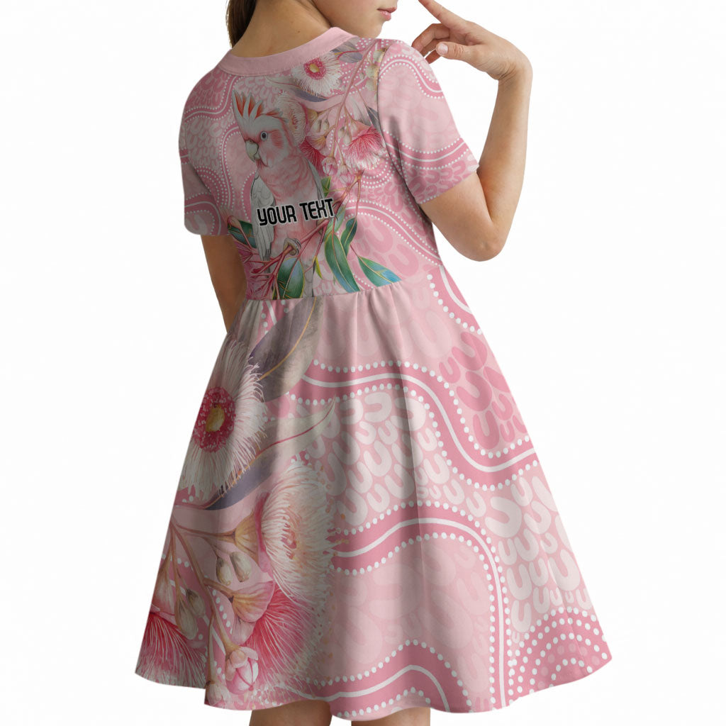 Personalized Pink Galah Fight for Hope and Healing Kid Short Sleeve Dress Australia’s Breast Cancer Support