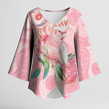 Personalized Pink Galah Fight for Hope and Healing Kimono Sleeve Blouse Australia’s Breast Cancer Support