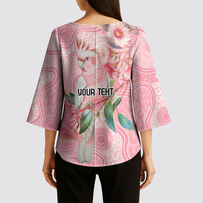 Personalized Pink Galah Fight for Hope and Healing Kimono Sleeve Blouse Australia’s Breast Cancer Support