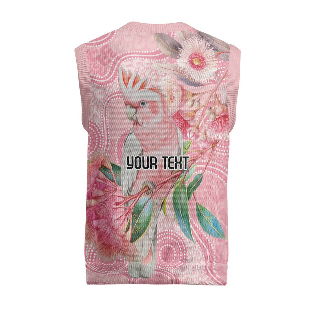 Personalized Pink Galah Fight for Hope and Healing Christmas Knitted V-Neck Vest Australia’s Breast Cancer Support