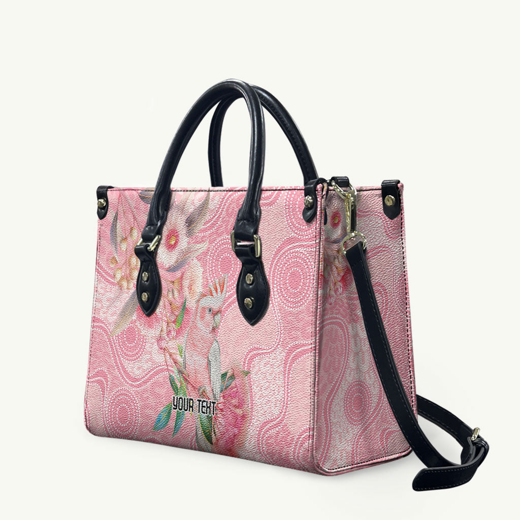 Personalized Pink Galah Fight for Hope and Healing Leather Bag Australia’s Breast Cancer Support