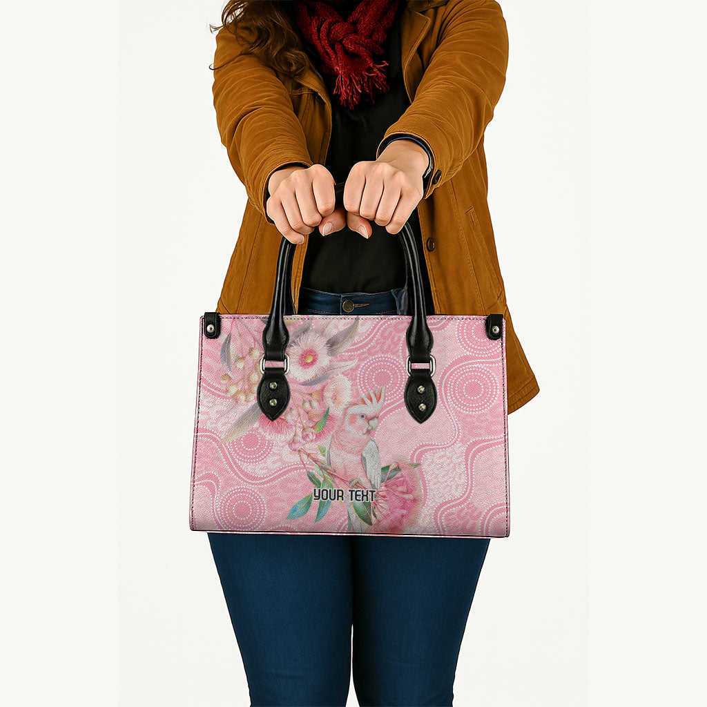Personalized Pink Galah Fight for Hope and Healing Leather Bag Australia’s Breast Cancer Support