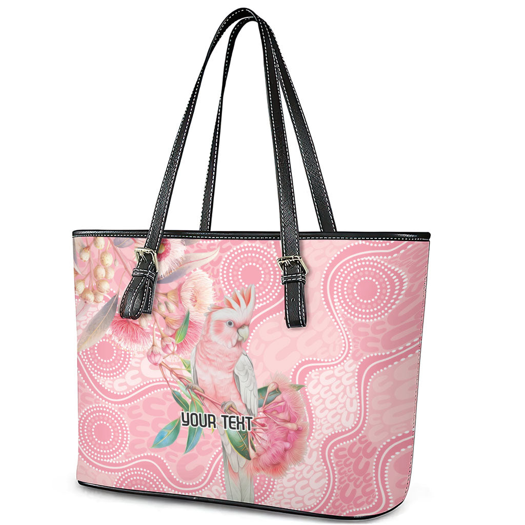 Personalized Pink Galah Fight for Hope and Healing Leather Tote Bag Australia’s Breast Cancer Support