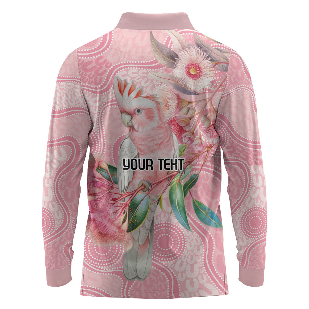 Personalized Pink Galah Fight for Hope and Healing Long Sleeve Polo Shirt Australia’s Breast Cancer Support
