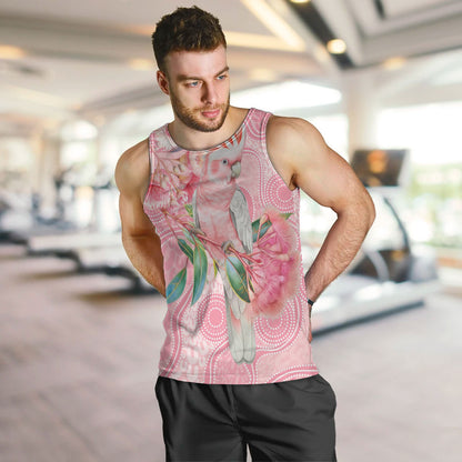 Personalized Pink Galah Fight for Hope and Healing Men Tank Top Australia’s Breast Cancer Support