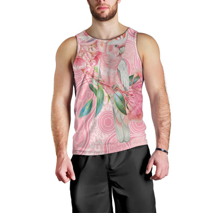 Personalized Pink Galah Fight for Hope and Healing Men Tank Top Australia’s Breast Cancer Support