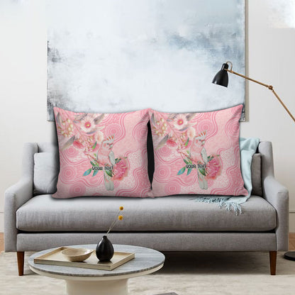 Personalized Pink Galah Fight for Hope and Healing Pillow Cover Australia’s Breast Cancer Support