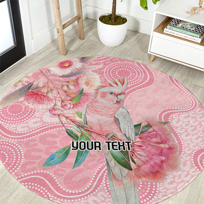 Personalized Pink Galah Fight for Hope and Healing Round Carpet Australia’s Breast Cancer Support