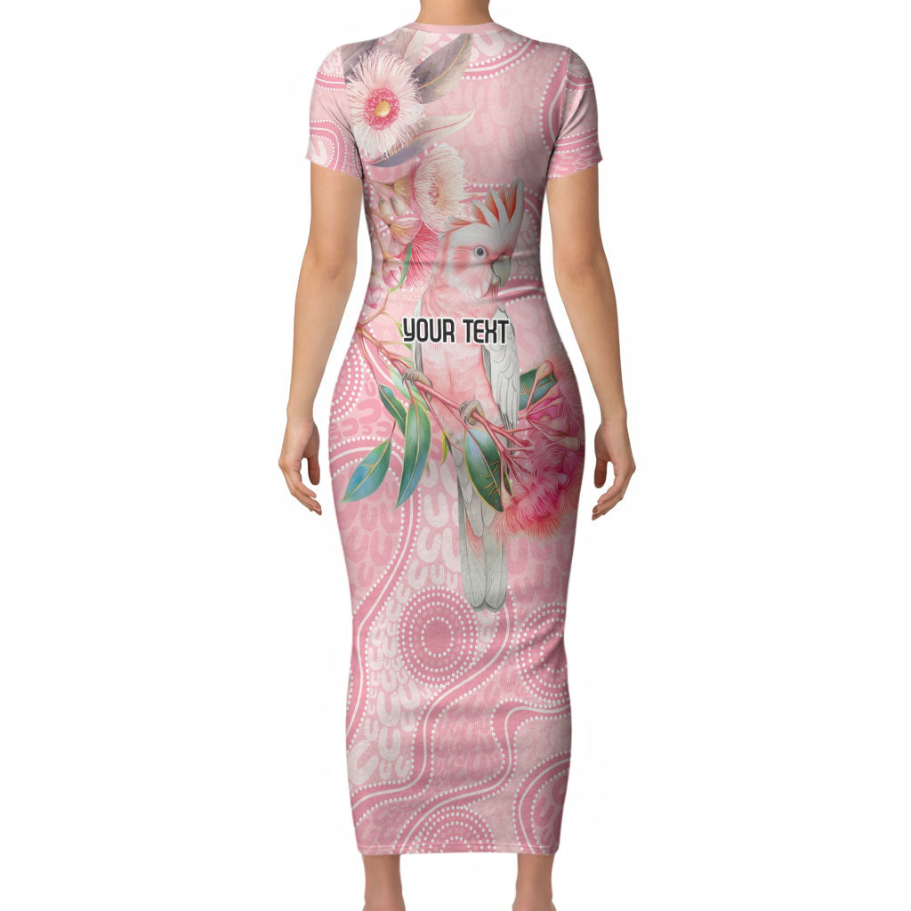 Personalized Pink Galah Fight for Hope and Healing Short Sleeve Bodycon Dress Australia’s Breast Cancer Support