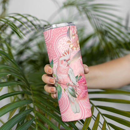 Personalized Pink Galah Fight for Hope and Healing Skinny Tumbler Australia’s Breast Cancer Support