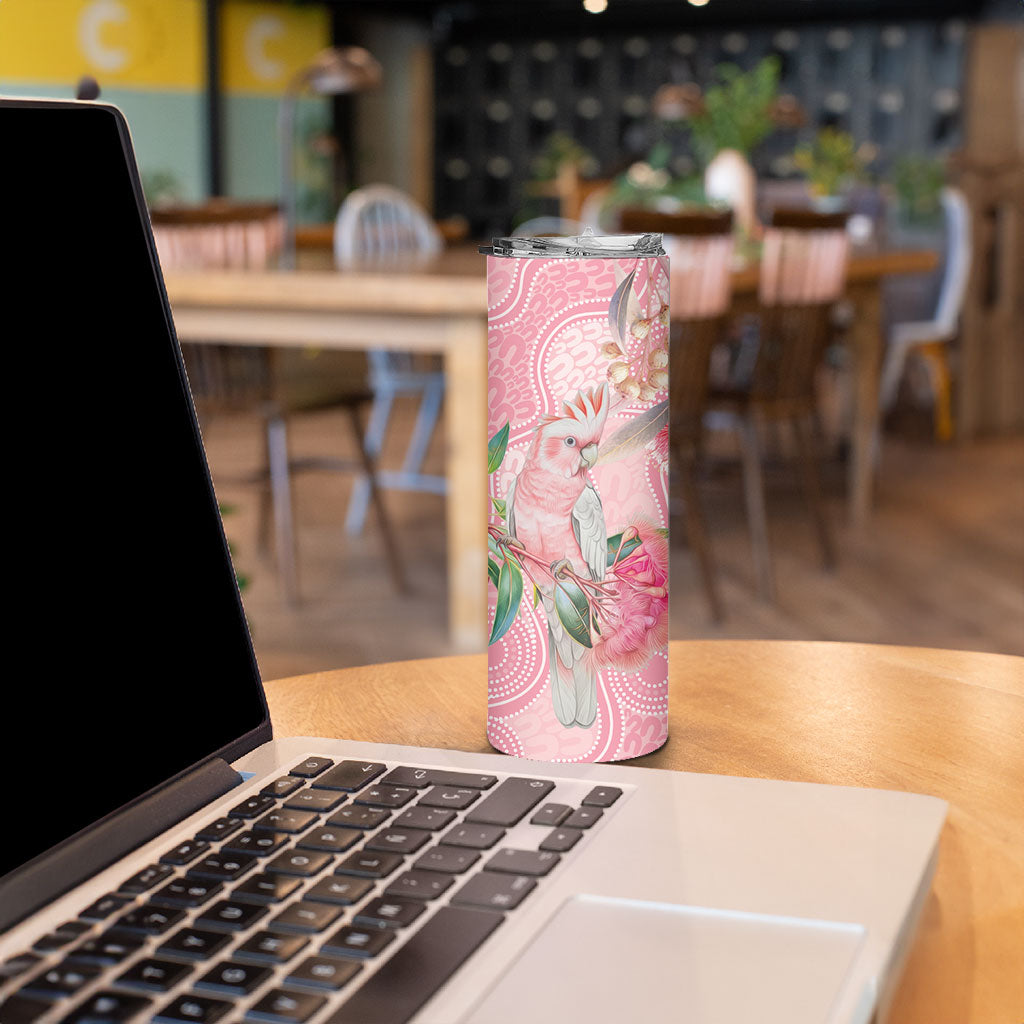 Personalized Pink Galah Fight for Hope and Healing Skinny Tumbler Australia’s Breast Cancer Support