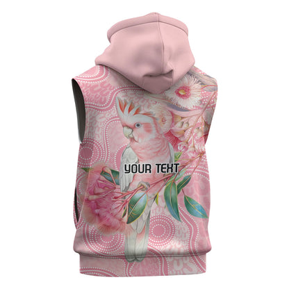 Personalized Pink Galah Fight for Hope and Healing Sleeveless Hoodie Australia’s Breast Cancer Support