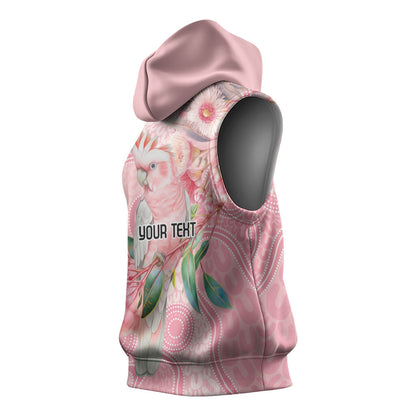 Personalized Pink Galah Fight for Hope and Healing Sleeveless Hoodie Australia’s Breast Cancer Support