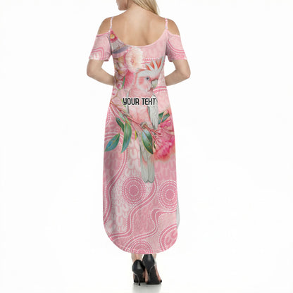 Personalized Pink Galah Fight for Hope and Healing Summer Maxi Dress Australia’s Breast Cancer Support