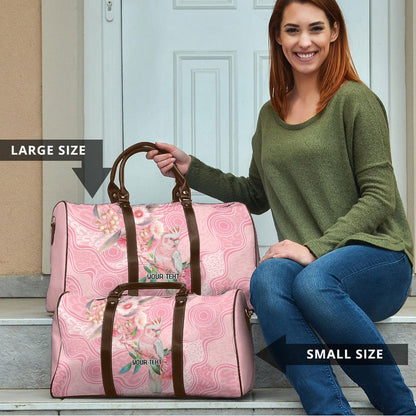 Personalized Pink Galah Fight for Hope and Healing Travel Bag Australia’s Breast Cancer Support