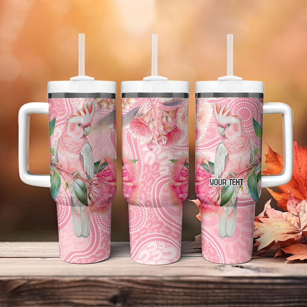 Personalized Pink Galah Fight for Hope and Healing Tumbler With Handle Australia’s Breast Cancer Support