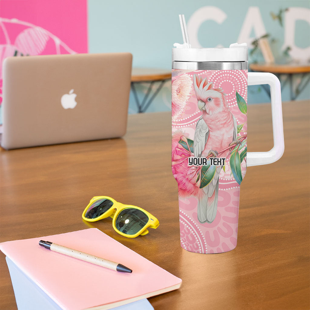 Personalized Pink Galah Fight for Hope and Healing Tumbler With Handle Australia’s Breast Cancer Support
