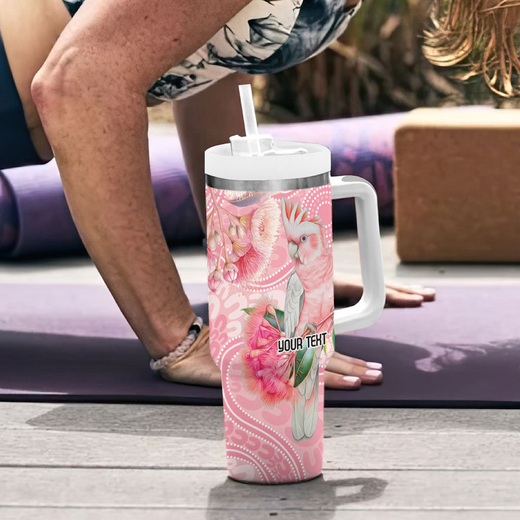 Personalized Pink Galah Fight for Hope and Healing Tumbler With Handle Australia’s Breast Cancer Support