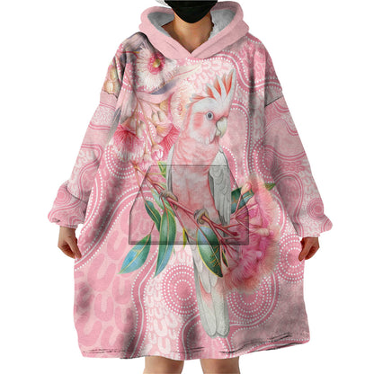 Personalized Pink Galah Fight for Hope and Healing Wearable Blanket Hoodie Australia’s Breast Cancer Support