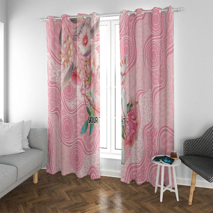 Personalized Pink Galah Fight for Hope and Healing Window Curtain Australia’s Breast Cancer Support