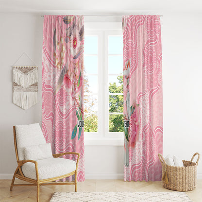 Personalized Pink Galah Fight for Hope and Healing Window Curtain Australia’s Breast Cancer Support