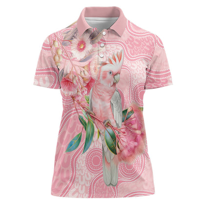 Personalized Pink Galah Fight for Hope and Healing Women Polo Shirt Australia’s Breast Cancer Support