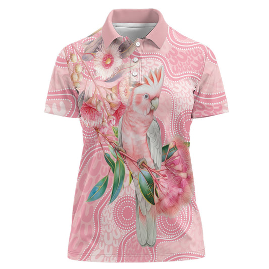 Personalized Pink Galah Fight for Hope and Healing Women Polo Shirt Australia’s Breast Cancer Support
