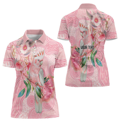Personalized Pink Galah Fight for Hope and Healing Women Polo Shirt Australia’s Breast Cancer Support