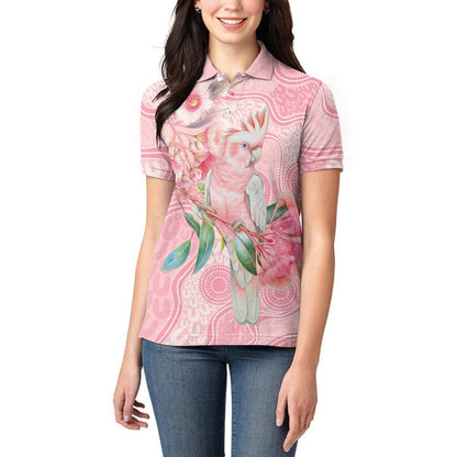 Personalized Pink Galah Fight for Hope and Healing Women Polo Shirt Australia’s Breast Cancer Support
