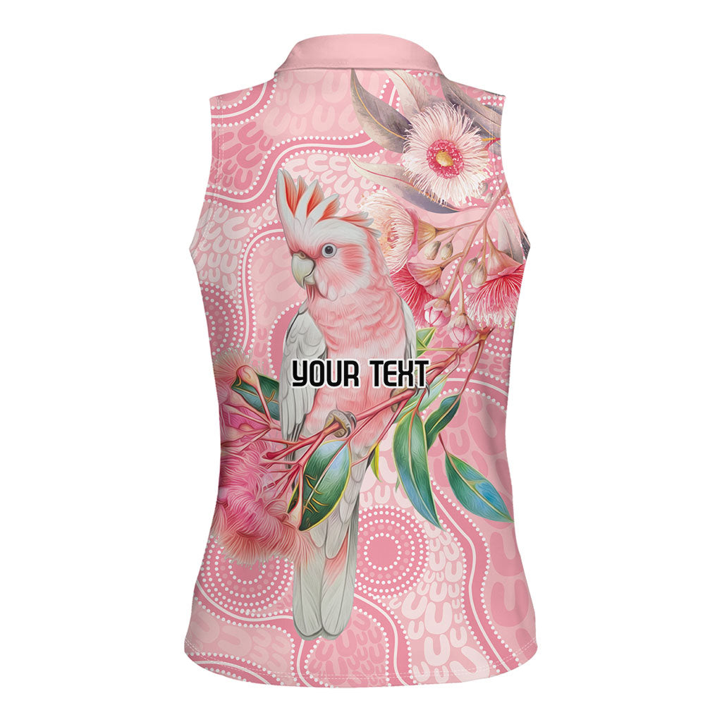 Personalized Pink Galah Fight for Hope and Healing Women Sleeveless Polo Shirt Australia’s Breast Cancer Support