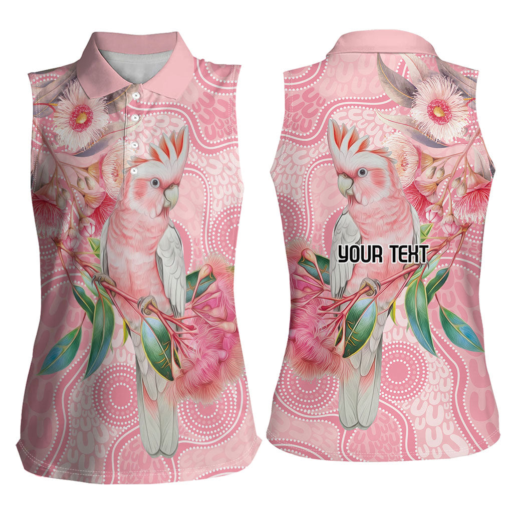 Personalized Pink Galah Fight for Hope and Healing Women Sleeveless Polo Shirt Australia’s Breast Cancer Support