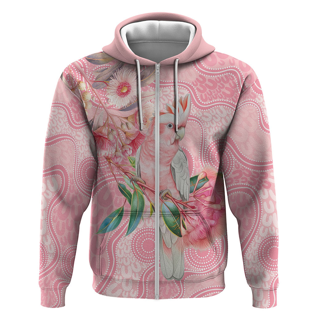 Personalized Pink Galah Fight for Hope and Healing Zip Hoodie Australia’s Breast Cancer Support