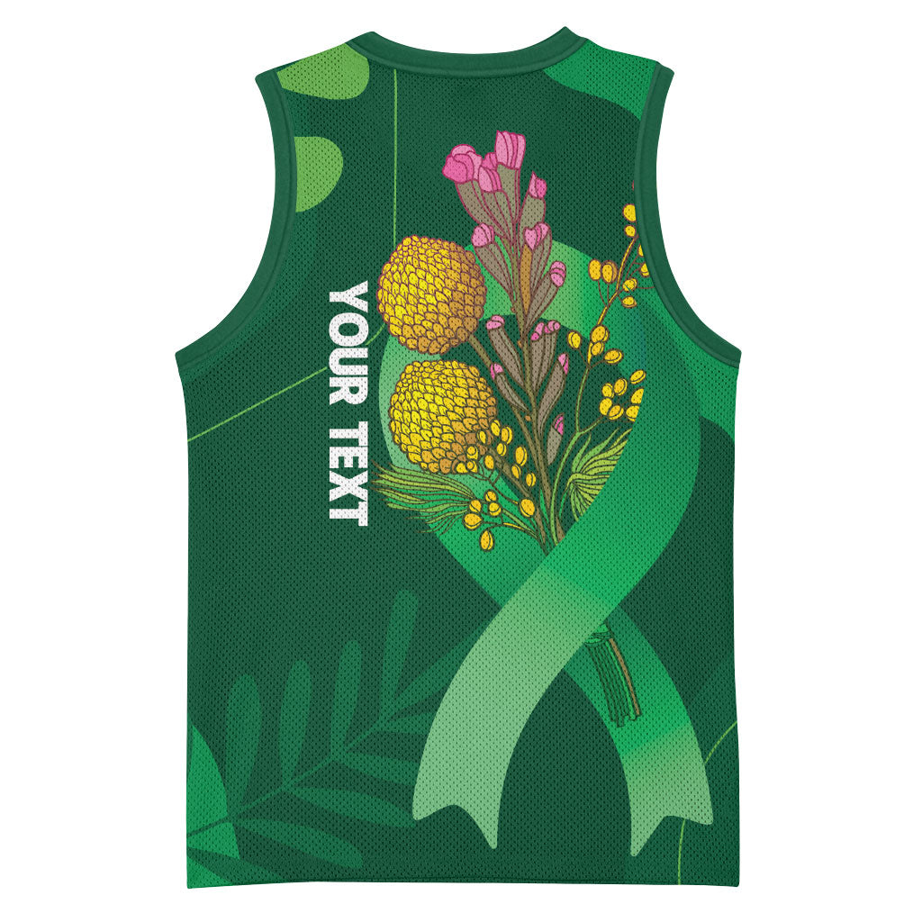 Australia Mental Health Personalised Basketball Jersey Pain Real But So Is Hope