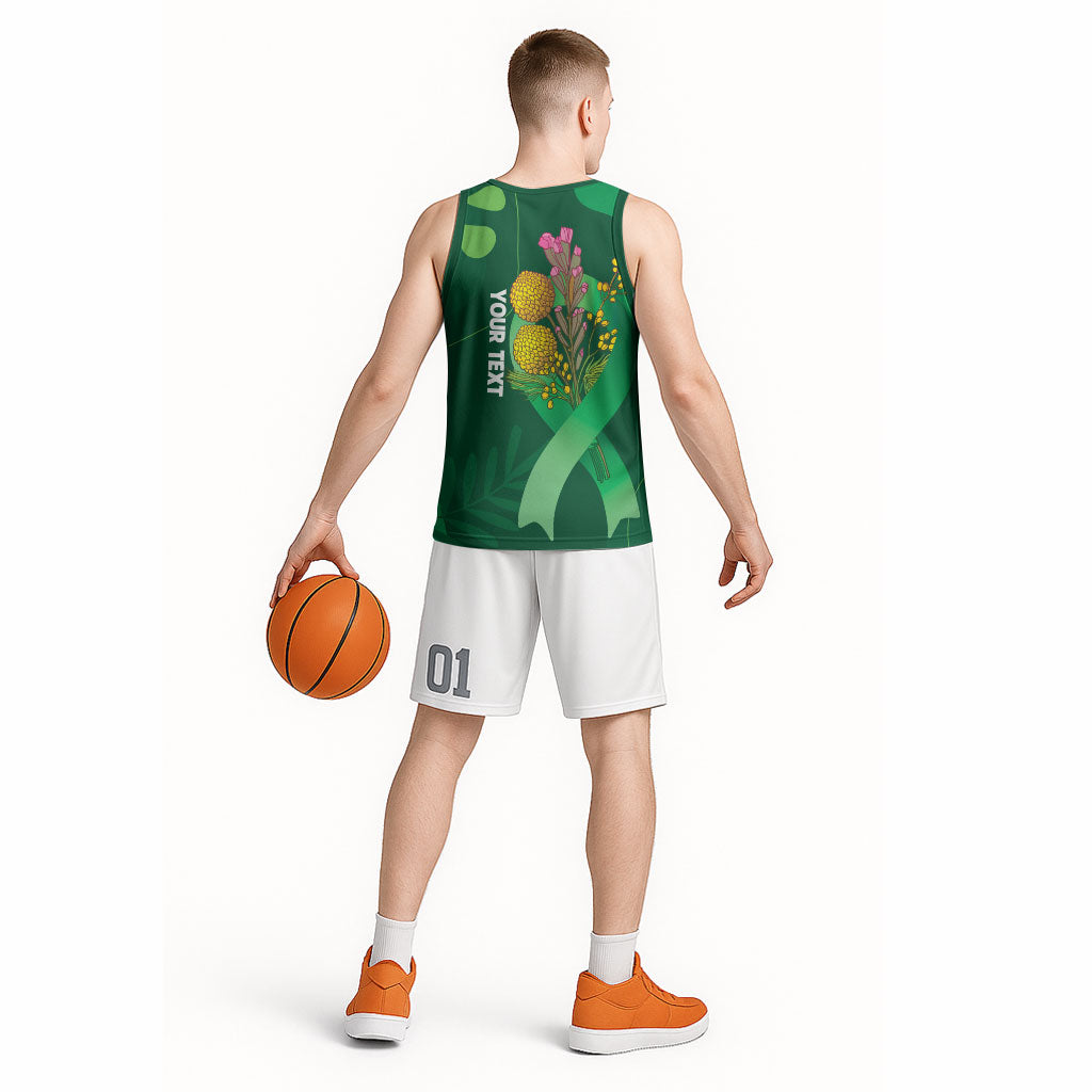 Australia Mental Health Personalised Basketball Jersey Pain Real But So Is Hope
