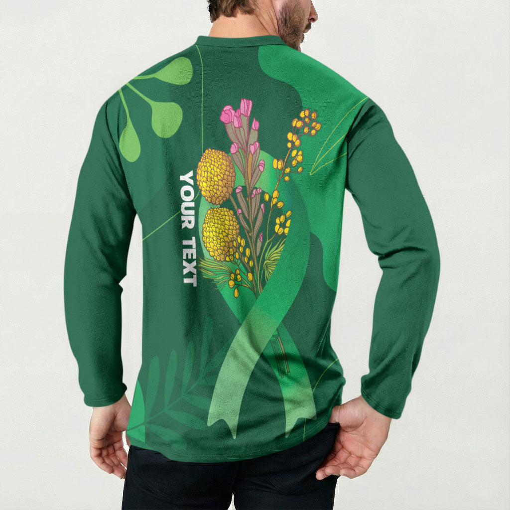 Australia Mental Health Personalised Button Sweatshirt Pain Real But So Is Hope